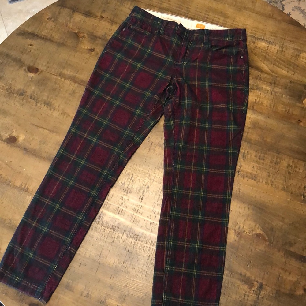 Anthropologie Pilcro Plaid Chino Pants 27